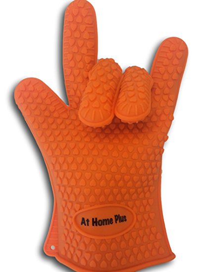 Heat Resistant Silicone BBQ Gloves- Best Oven Grill Gloves, Great for Cooking, Boiling-Water Proof