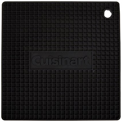 Cuisinart Multipurpose Silicone Kitchen Tool, Trivet/Pot Holder, Spoon Rest, Jar Opener, Coaster, Heat Resistant Pad, Black