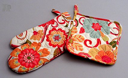 Pot Holder & Mitt Set, Giselle, Colorful