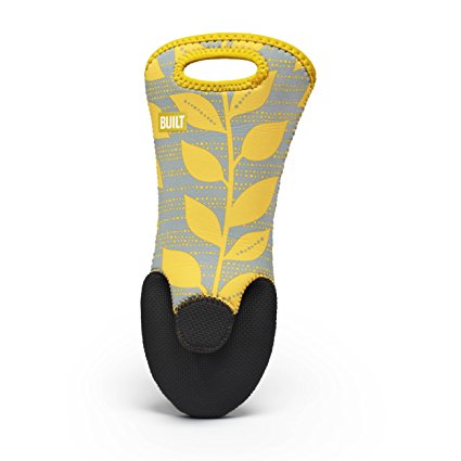 BUILT NY Renzo Neoprene Oven Mitt, Harvest Gold Leaves