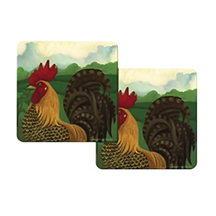 Range kleen Kitchen Set of 2 Hot Pad Rooster Design Licensing Inc 7x7