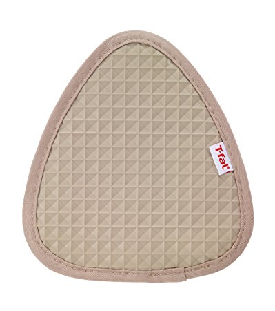 T-fal Textiles Silicone Waffle Softflex Non-Slip Grip 100% Cotton Twill Heat Resistant Pot Holder, 8.25-inches x 7.5-inches, Sand