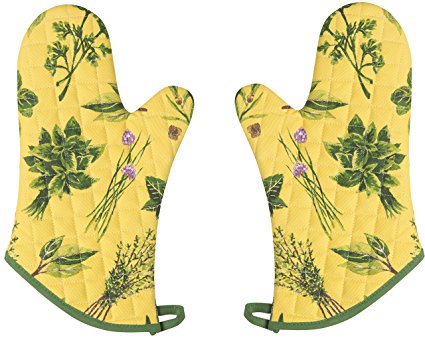 Now Designs Basic Oven Mitts, Set of Two, Les Fines Herbes