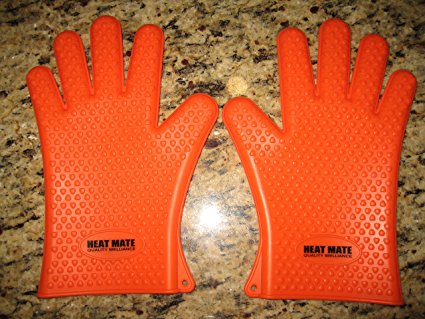 Bbq Gloves Heat Resistant - Silicone Oven, Baking, Smoking, Microwave, Cooking, Hand Gloves - Heat Resistant Kitchen Mittens - Super Incredible High Heat Proof Protection - Cool Safety Heavy Duty Grip Set - Eco Pot Holders - Best Heat Resistant Gloves - Waterproof - Outdoor Grill Hand/skin Protective Double/pair Gloves - For Men and Women - Barbecue Supplies/utensil/tools/accessories & Kitchenware Items Add-on - Dishwasher Safe.
