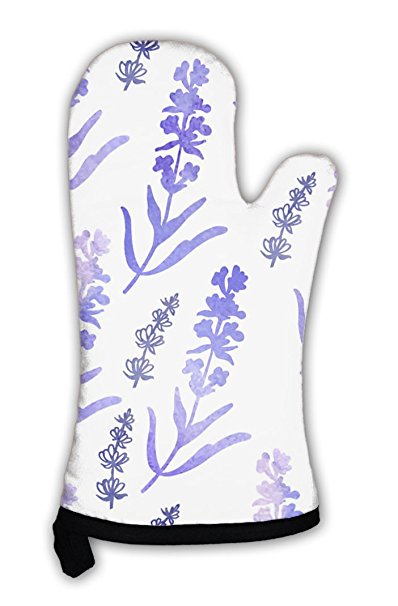 Gear New Oven Mitt, Watercolor Pattern With Lavender Flowers, GN252958
