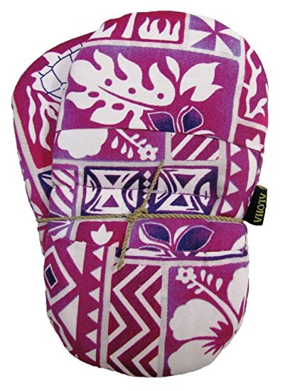 Hawaiian Maui Microwave Oven Mitts Purple 3 Sets