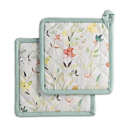 Maison d' Hermine Colmar 100% Cotton Set of 2 Pot Holders 8 Inch by 8 Inch